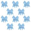 Carolina Blue - 10 Pcs 7 Inch Jumbo Cheer Bows Ponytail Holder Cheerleading Girls Bow Hair Tie view 1