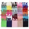 Black - Hair Ties Elastic 100 Fabric Ponytail Holder Lot Scrunchies Accessories Girls view 1