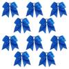 10 Blue Big 7" Cheer Bow Pony Tail 3 Inch Ribbon Girls Hair Bows Cheerleading view 1