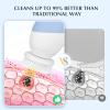 COSLUS Facial Cleansing Brush Silicone Face Scrubber: 2 in1 FBS-D Electric Exfoliating Massage Device Waterproof Deep Cleaning Exfoliation Rotating Spa Machine - Electronic Skin Care Wash Clean System view 4