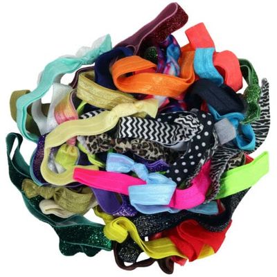 25 Stretch Headbands Elastic Hair Holders Ties Assorted Head Bands Sweatbands