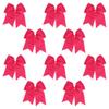 USA 10 Jumbo 8" HOT Pink Cheer Bow Ponytail Holder Big Girls Large Hair Bows view 1