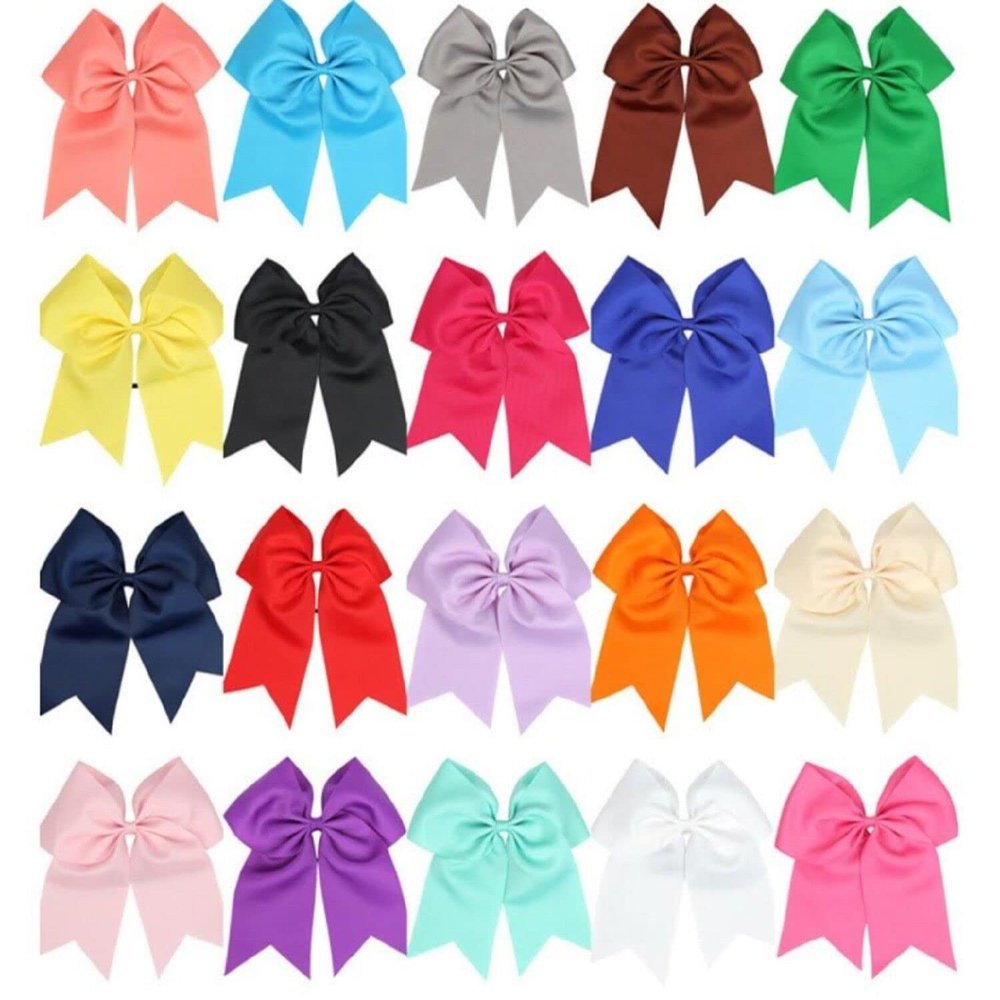 USA 10 JUMBO 6" Cheer Bow Clip Holder Big Girls Large Hair Bows softball