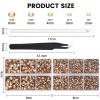 AUREHEN 10000PCs 2-6MM Champagne Resin Flat Back Rhinestones, Round Non Hotfix Resin Rhinestones Nail Gems Stones with Tweezer & Picker Pen for Tumblers Nail Art & DIY Decoration view 2