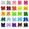 Assorted - 10 Pcs 7 Inch Jumbo Cheer Bows Ponytail Holder Cheerleading Girls Bow Hair Tie view 1