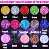 15 Colors Hair Tinsel with Tools Kit 43 Inch 3000 Strands Sparkling Shiny Tinsel Hair Extensions with 10Pcs Synthetic Feather 10 Pcs Rainbow Hair 100 Pcs Silicone Beads 1 Pliers 2 Crochet Hooks 1Comb view 2