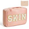 Belanttega Mother's Day Best Gifts Preppy Patch MOM Cosmetic Bag Large Capacity Travel Toiletry Bag with Brush Bags Makeup Case Multifunction Organizer Make Up Bag Mother's Day Gifts for Mama Women view 1