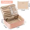 Belanttega Mother's Day Best Gifts Preppy Patch MOM Cosmetic Bag Large Capacity Travel Toiletry Bag with Brush Bags Makeup Case Multifunction Organizer Make Up Bag Mother's Day Gifts for Mama Women view 2