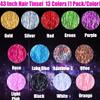 13 Colors Hair Tinsel with Tools Kit 43 Inch 2600 Strands Tinsel Hair Extensions Sparkling Shiny Hair Pieces for Christmas Cosplay Party Halloween with 13Pcs Synthetic Feather view 2