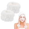 2 Pcs Microfiber Wrist Towels - Dorbetar Spa Wristbands for Face, Arms, Body Washing (White, Woman and Children) view 1