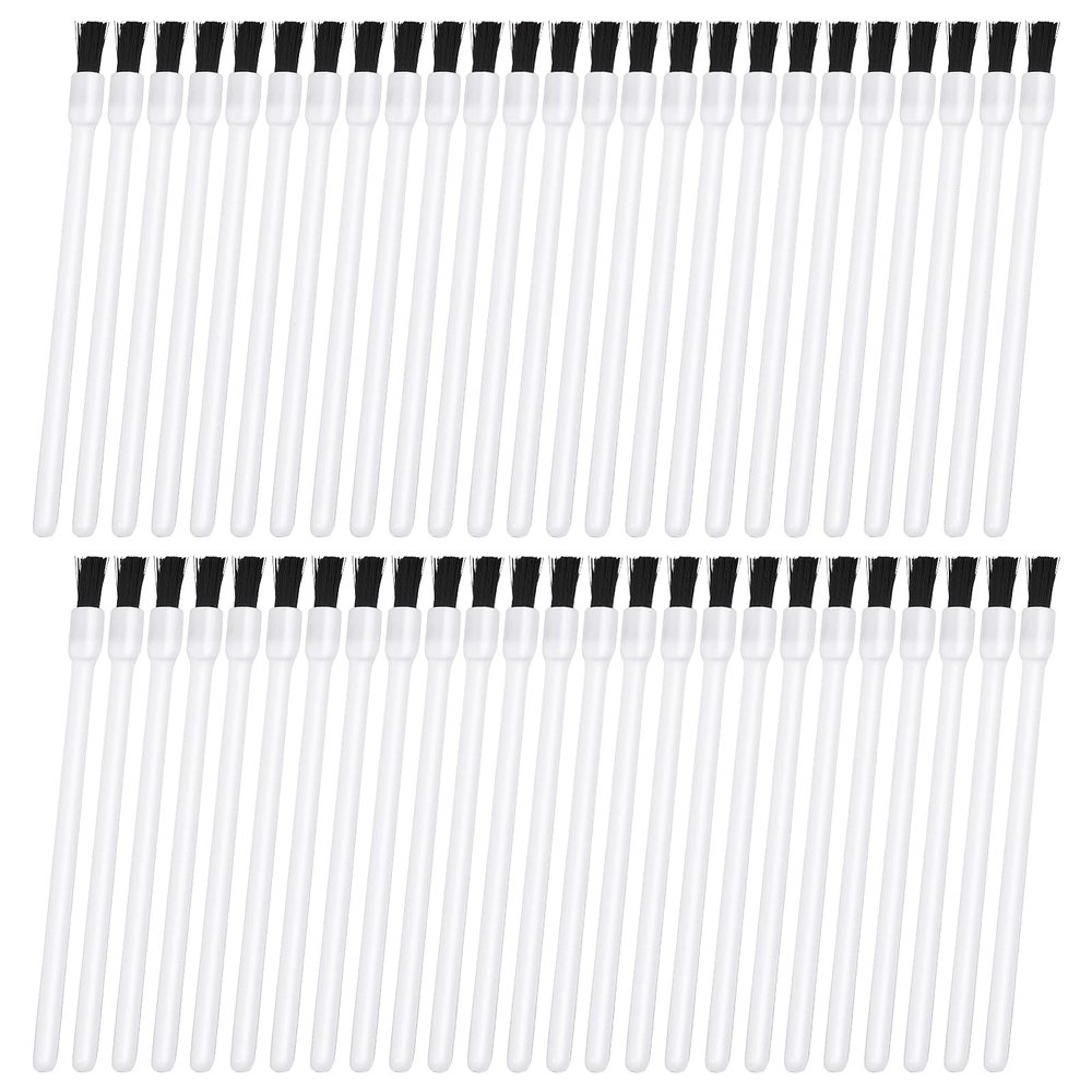 50 Pcs Disposable Lip Brushes Nail Polish Brushes Lip Gloss Applicators Lipstick Wands Makeup Cosmetic Tools, White