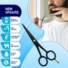 5'' Professional German Beard Scissors for Men- 2 Mustache Combs for Facial Hair with Beautiful Pouch & Tweezer - Mustache Scissors for Men Grooming, Cutting, Styling-Mustache Trimmer view 4