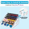 Pero Pero Nail Polish Organizer Acrylic Display Rack for Nail Polish Holder Sunglasses Organizer Essential Oils Holder Clear Eyeglasses Display Case Makeup Organizer view 3