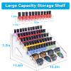 Pero Pero Nail Polish Organizer Acrylic Display Rack for Nail Polish Holder Sunglasses Organizer Essential Oils Holder Clear Eyeglasses Display Case Makeup Organizer view 4