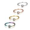 KOICCVQQ Charm Colour Nose Nail Studs Diamonds Body Piercing Opening Design Handmade Hypoallergenic Piercing Trinket Creative Personality Unique Set Water Drill Nose Nail Studs Colour view 2