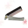 BIUDECO Beard Comb Men's Hair Comb Stainless Steel Folding Anti-static Hairdressing Accessories Massage view 4
