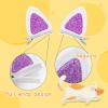 16 Pcs Cat Ears Hair Clips for Girls Cat Themed, Toddlers Animal Hair Pins Glitter Accessories for Girls Hair Clips Easter Halloween Costume Party Supplies view 2
