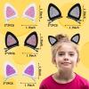 16 Pcs Cat Ears Hair Clips for Girls Cat Themed, Toddlers Animal Hair Pins Glitter Accessories for Girls Hair Clips Easter Halloween Costume Party Supplies view 3