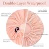 Aquior Shower Cap,Extra Adjustable Shower Caps for Women Double-Layer Waterproof Reusable Hair Cap, Large Hair Cap for All Hair,for Girls Spa Bath,Soft Large for Women Long Hair(Champagne) view 2