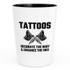 Tattoo Artist Shot Glass 1.5oz - Tattoos decorate the body - Body art tattoos decorate potray draw paint view 1