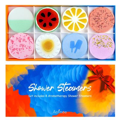 Aofmee Shower Steamers Aromatherapy - Pack of 8 Shower Bombs Gift Set, Shower Tablets with Essential Oils for Relaxation, Christmas Gifts Self Care Gifts Spa Gifts Birthday Gifts for Women and Men