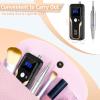 Portable Nail Drill Professional 35000 RPM, MOCOWIND Rechargeable Electric Nail File Machine E File for Acrylic Gel Polishing Removing, Cordless E-File with Bits Kit for Manicure Salon Home, Black view 3