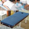 Memory Foam Mattress Topper for Spa Bed Massage Table Mattress Protector Quilted Beauty Bed Sheet Pad with Breath Hole Non-Slip Lash Bed Cushion Only Bed Not Included,Navy,60x180cm view 1