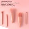 5pcs Makeup Brush Set, Portable Complete Cosmetic Brushes Kit with Mirror, Durable Beauty Brush with Streamlined Brush Shaft, Multipurpose Cosmetic Brush for Eyeshadow Foundation Blush Loose Powder view 2