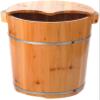 Katzowen Foot TubCedar Foot Bath Barrel,for Soaking Feet Massager Wooden Tub Foot Care Pedicure Bowl Spa Massage Wooden Foot Basin with Lid Foot Spa Bath Massager (Color : A) view 1