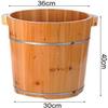 Katzowen Foot TubCedar Foot Bath Barrel,for Soaking Feet Massager Wooden Tub Foot Care Pedicure Bowl Spa Massage Wooden Foot Basin with Lid Foot Spa Bath Massager (Color : A) view 4
