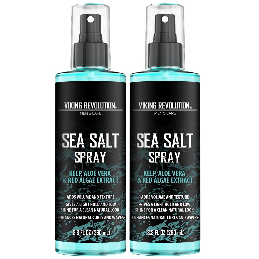 Viking Revolution Sea Salt Spray for Men - Hair Texturizing Spray 8.8oz,2pk