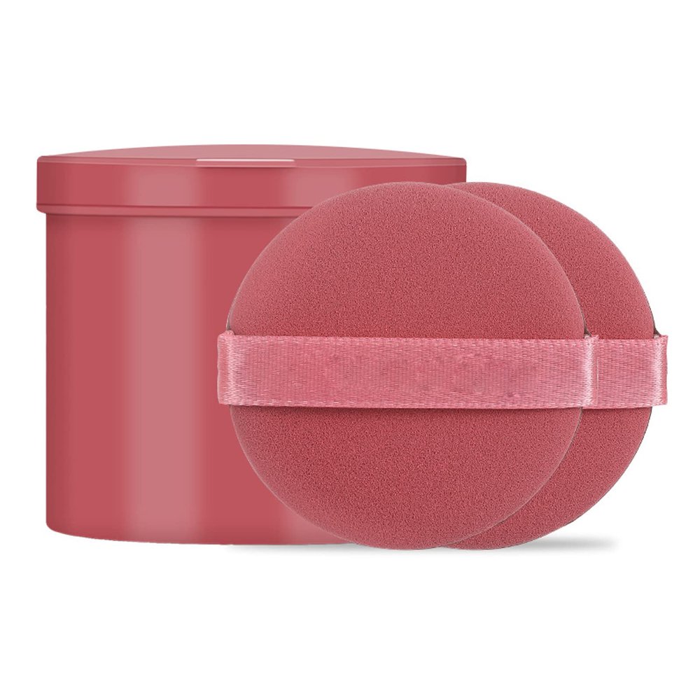 7 PCS Makeup Powder Puffs Round Sponge Powder Puff Wet and Dry Powder Puff Powder Puff for Face for Daily Make-up (Pink)