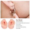 1 Pair Ear Practice Model, Novice Soft Silicone Flexible Ear Model Props for Jewelry Display (Light Skin Color) view 2