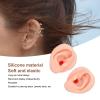 1 Pair Ear Practice Model, Novice Soft Silicone Flexible Ear Model Props for Jewelry Display (Light Skin Color) view 3