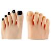 1 Pair Silicone Foot Model, Nail Art Training Display Fake Half Foot Model Pedicure Practice Silicone Foot Model (Light Skin Color) view 1