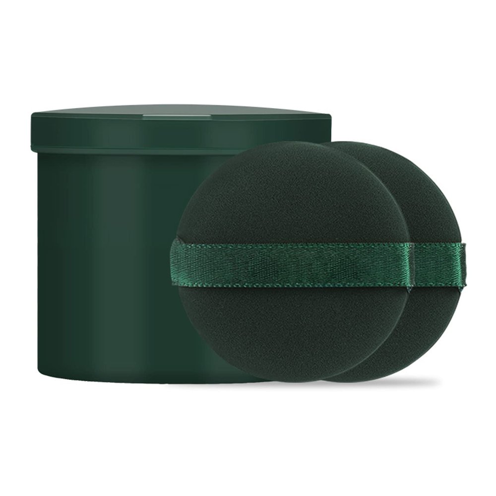 7 PCS Makeup Powder Puffs Round Sponge Powder Puff Wet and Dry Powder Puff Powder Puff for Face for Daily Make-up (Dark Green)