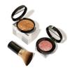 Blush-n-Glow Kit (3 PC): LAURA GELLER NEW YORK Baked Balance-N-Glow Illuminating CC Powder Foundation Sand, Retractable Kabuki Brush, Baked Blush-N-Brighten Pink Grapefruit view 1