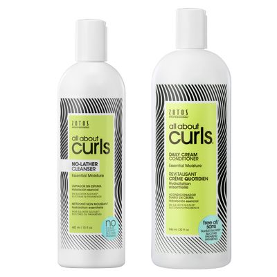 All About Curls No-Lather Cleanser Shampoo & Daily Cream Conditioner | Essential Moisture | Gentle Cleansing | Suds-Free | All Curly Hair Types