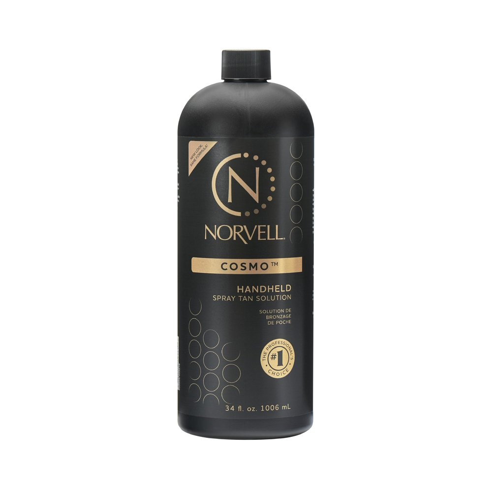 Norvell Spray Tan Solution, Cosmo, Blend of Warm Brown & Cool Violet-Brown Undertones, 34 fl. oz. - Long-Lasting, Handheld Self-Tanning Spray with Tomato Seed Extract, Aloe Leaf
