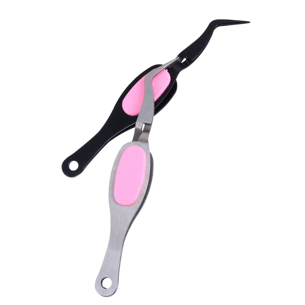 EXCEART 2pcs Nail Positioning Clip Jewelry Tweezers Manicure Tools Professional Professional Manicure Set Reverse Tweezers for Crafting Tweezers for Crafts Precision Tweezers Set Work Bulk