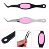 EXCEART 2pcs Nail Positioning Clip Jewelry Tweezers Manicure Tools Professional Professional Manicure Set Reverse Tweezers for Crafting Tweezers for Crafts Precision Tweezers Set Work Bulk view 3