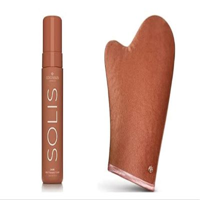 COCOSOLIS Bundle SOLIS Dark Self Tanning Mousse with Premium Self-Tanning Mitt