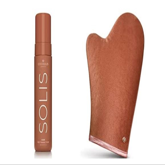 COCOSOLIS Bundle SOLIS Dark Self Tanning Mousse with Premium Self-Tanning Mitt