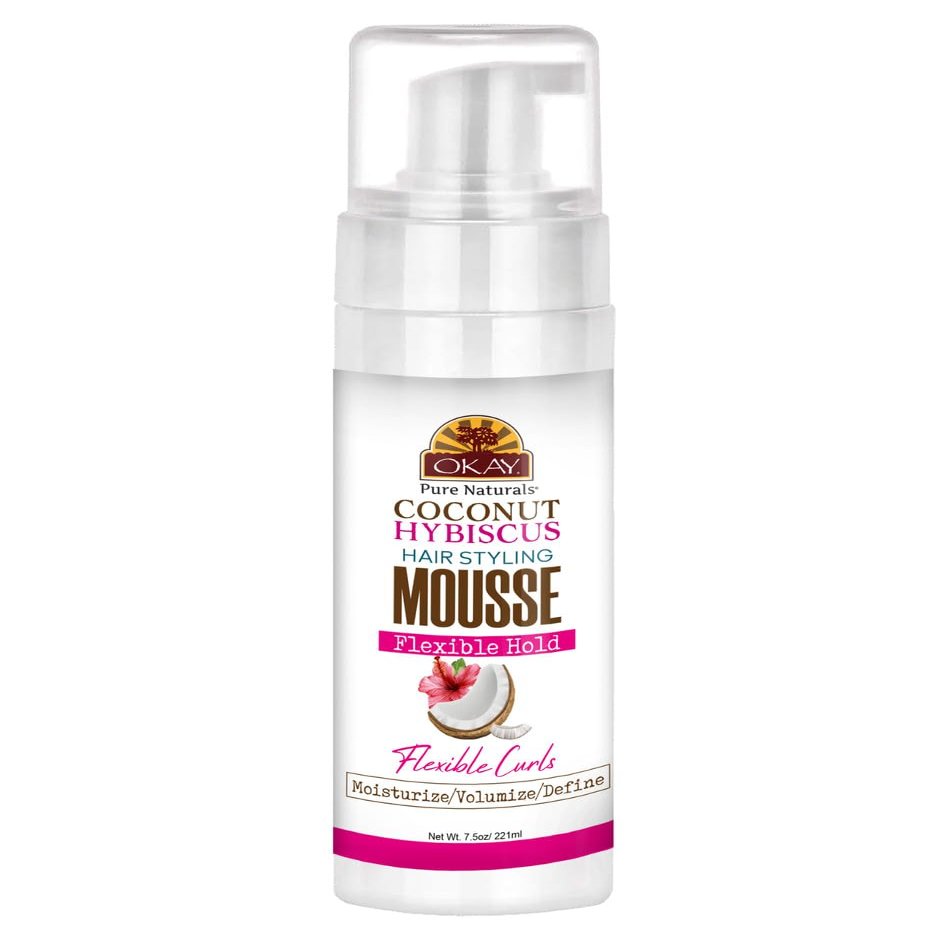 Okay Pure Naturals Coconut Hybiscus Hairstyling Mousse Flexible Hold 7.5 oz (Pack of 1)