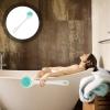 1 Set Electric Body Brush Handled Body Scrubber Bath Shower Back Brush Rechargeable Washer Skin Exfoliating Device for Women Men White view 3
