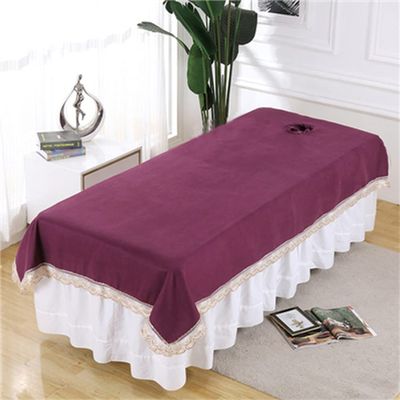 Breathable Beauty Massage SPA Couch Cover Waterproof SPA Massage Table Cover Mat Pure Color Facial Bed Cover With Face Hole Soft SPA Center Bed Sheets For Massage Tables And Spas-C 31x79inch(80x200cm)