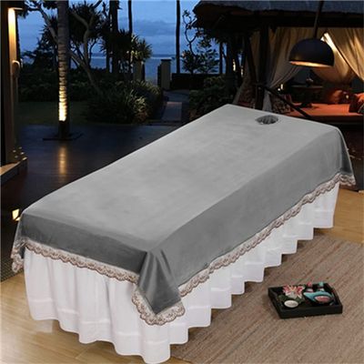 Breathable Beauty Massage SPA Couch Cover Waterproof SPA Massage Table Cover Mat Pure Color Facial Bed Cover With Face Hole Soft SPA Center Bed Sheets For Massage Tables And Spas-J 47x87inch(120x220cm