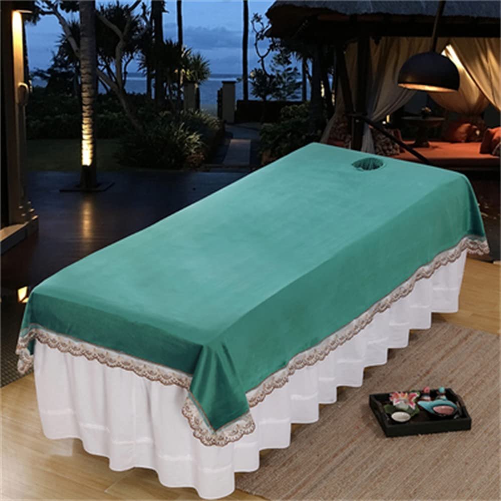 Breathable Beauty Massage SPA Couch Cover Waterproof SPA Massage Table Cover Mat Pure Color Facial Bed Cover With Face Hole Soft SPA Center Bed Sheets For Massage Tables And Spas-K 31x79inch(80x200cm)