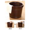 QPZK Wood Foot Bath Barrel Removable Rollers, Solid Wood Foot Spa Tub with Lid, Household Thicken Pedicure Foot Soak Tub to Relieve Feet Stress, Foot Wash Basin Comfort F 24CM view 3