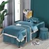 MIPOPS 4-Piece Microfiber Massage Table Sheet Set, Soft Facial Bed Cover, European Solid Color Salon Spa Massage Bed Cover(D,70x190cm(28x75inch)) view 1